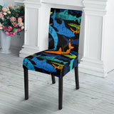 Colorful Shark Dining Chair Slipcover