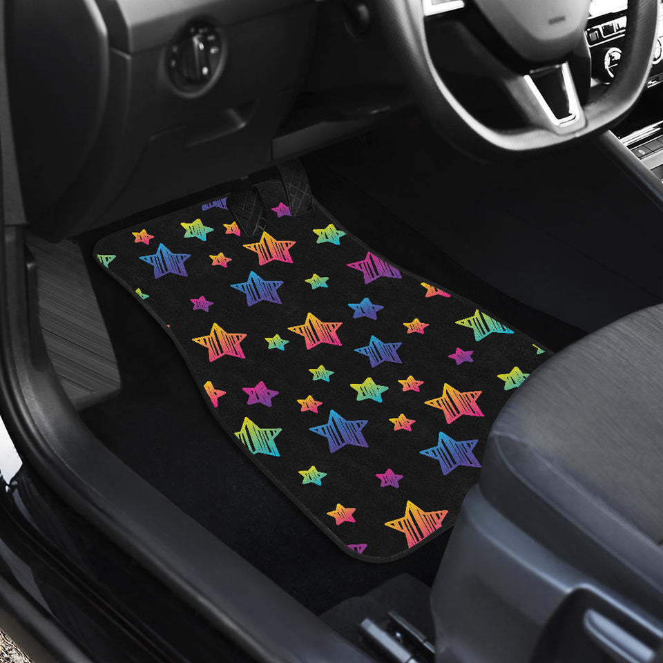Colorful Star Pattern Front Car Mats