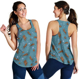 Sea otters pattern Women Racerback Tank Top