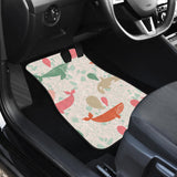 Cute Whale Pattern Front And Back Car Mats