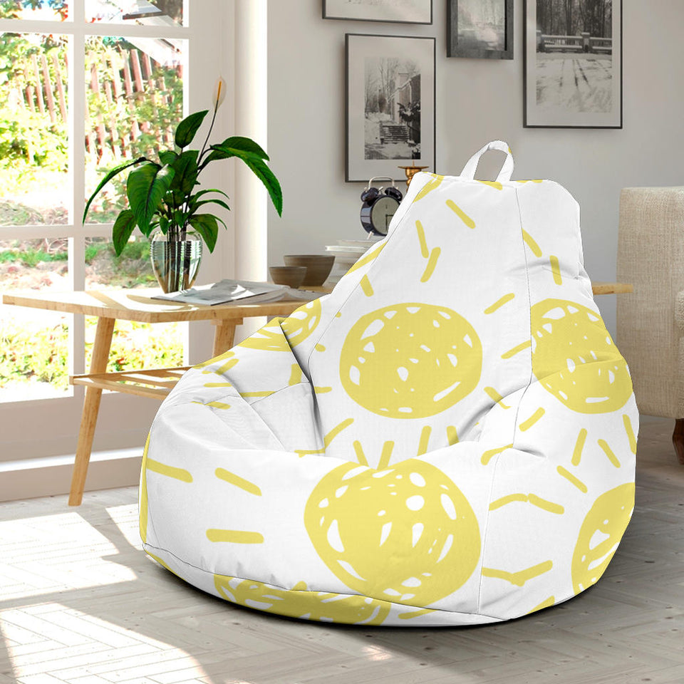 Hand Drawn Sun Pattern Bean Bag Cover