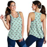 Kangaroo pattern background Women Racerback Tank Top