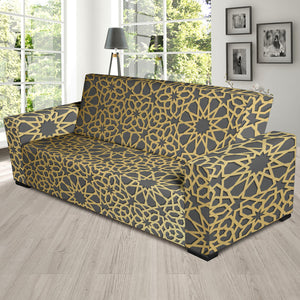Arabic Star Gold Pattern Sofa Slipcover