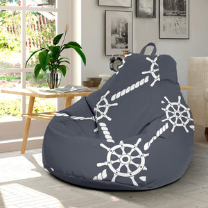 Nautical Steering Wheel Rope Pattern Bean Bag Cover