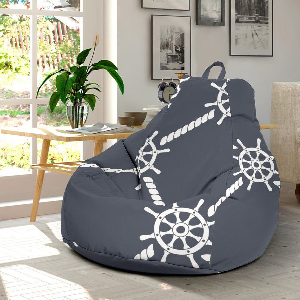 Nautical Steering Wheel Rope Pattern Bean Bag Cover