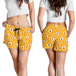 Lion Pattern Print Design 03 Women Shorts
