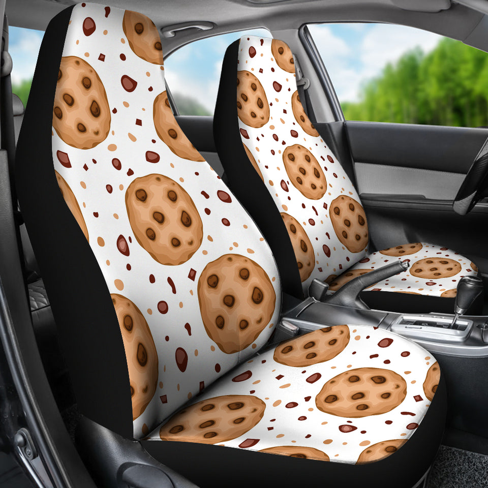 Chocolate Chip Cookie Pattern Universal Fit Car Seat Covers