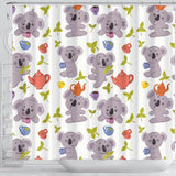 Cute Koalas Teapots Tea Shower Curtain Fulfilled In US