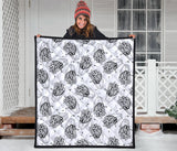 Hand Drawn French Fries Pattern Premium Quilt