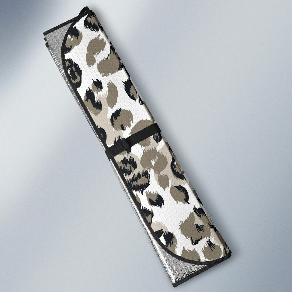 Leopard Skin Print Pattern Car Sun Shade