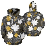 Beautiful Gold Autumn Maple Leaf Pattern Men Women Pullover Hoodie