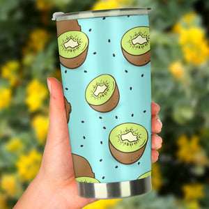 Kiwi Blue Background Tumbler