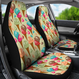 Colorful Ice Cream Pattern Universal Fit Car Seat Covers