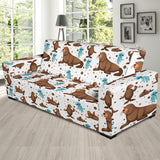 Sea Lion Seals Jellyfish Pattern Sofa Slipcover