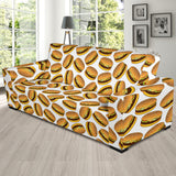 Hamburger Pattern Print Design 03 Sofa Slipcover