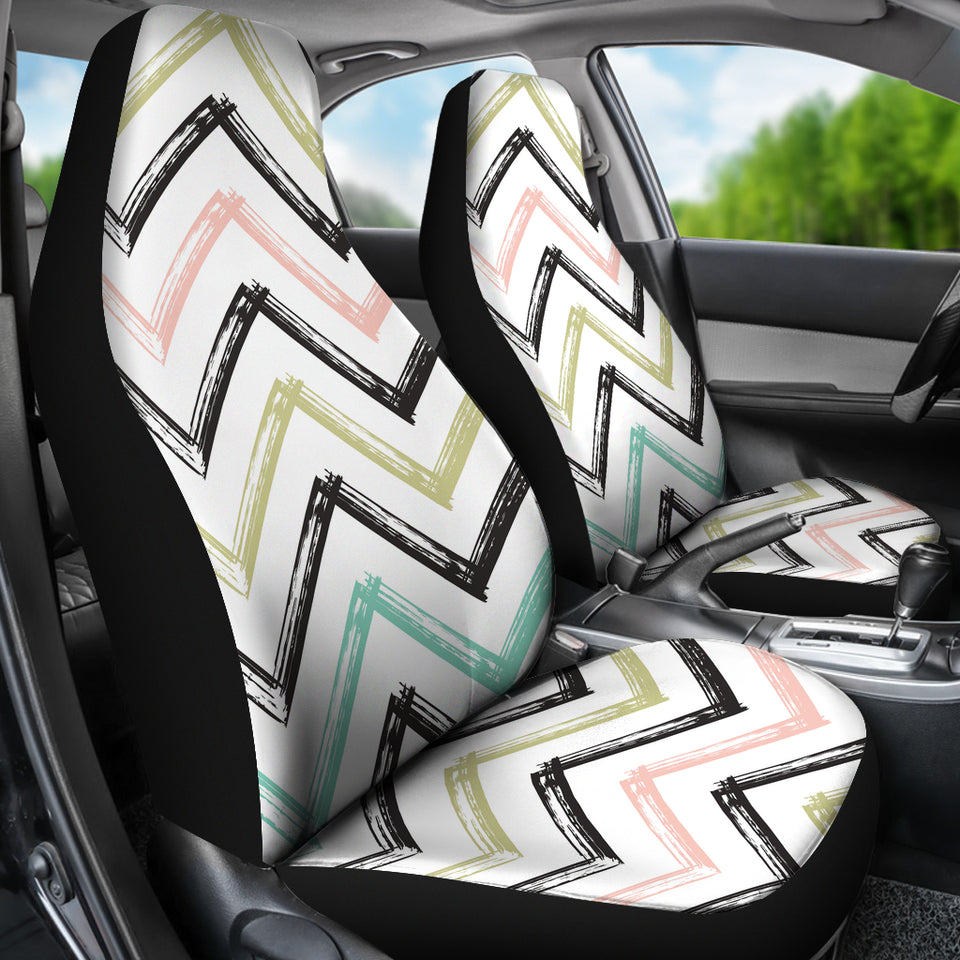 Zigzag  Chevron Paint Pattern  Universal Fit Car Seat Covers