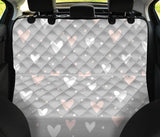 Heart Pattern Gray Background Dog Car Seat Covers