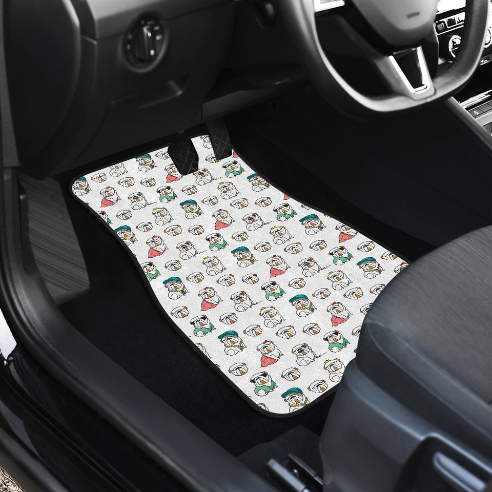 English Bulldog Pattern Print Design 03 Front Car Mats