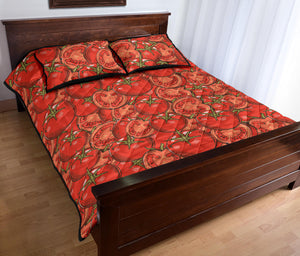 Red Tomato Pattern Quilt Bed Set