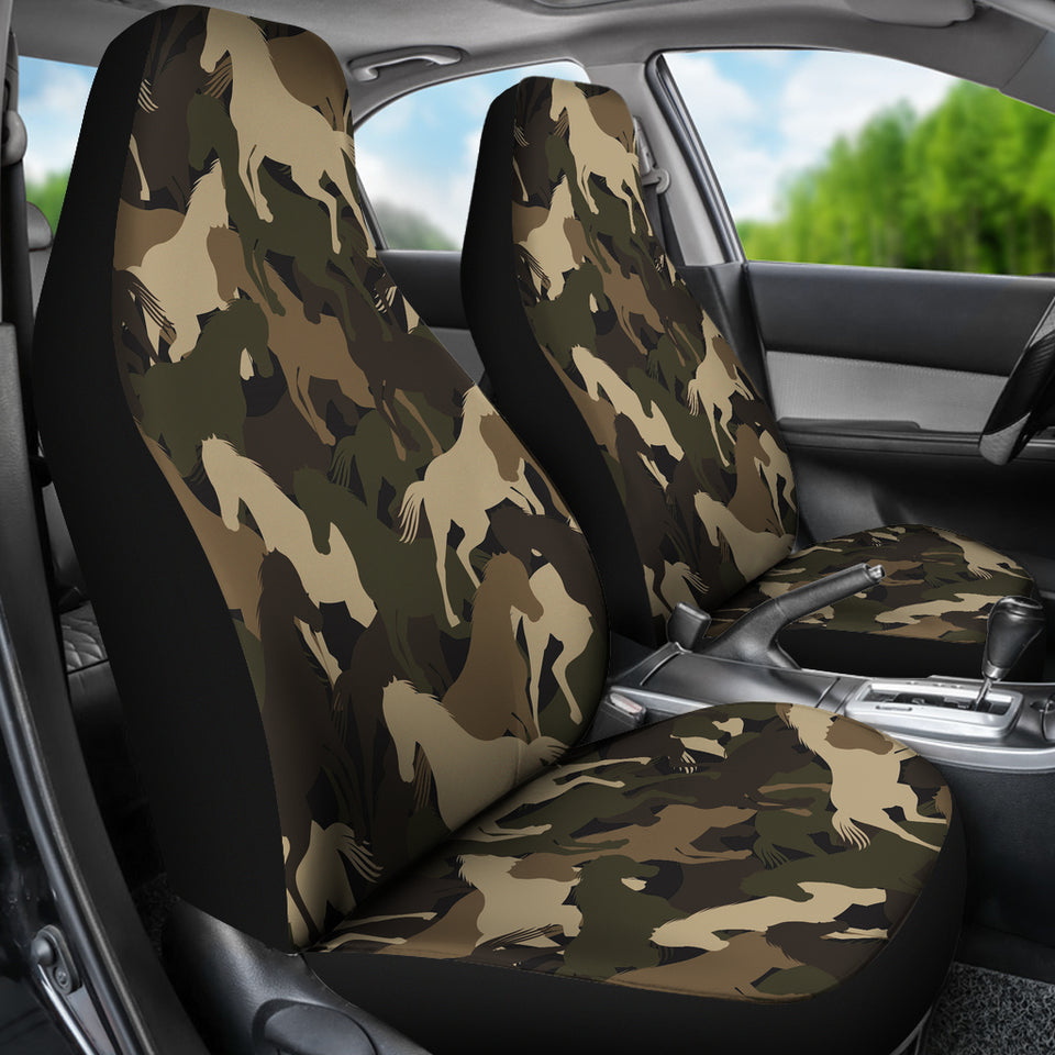 Horse Camouflage Pattern Universal Fit Car Seat Covers
