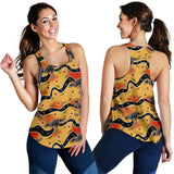 Kangaroo Australian aboriginal art pattern Women Racerback Tank Top