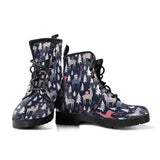 Deers Winter Christmas Pattern Leather Boots