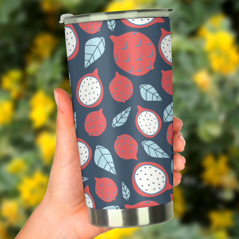 Dragon Fruits Dark Blue Background Tumbler