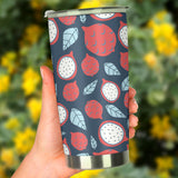 Dragon Fruits Dark Blue Background Tumbler