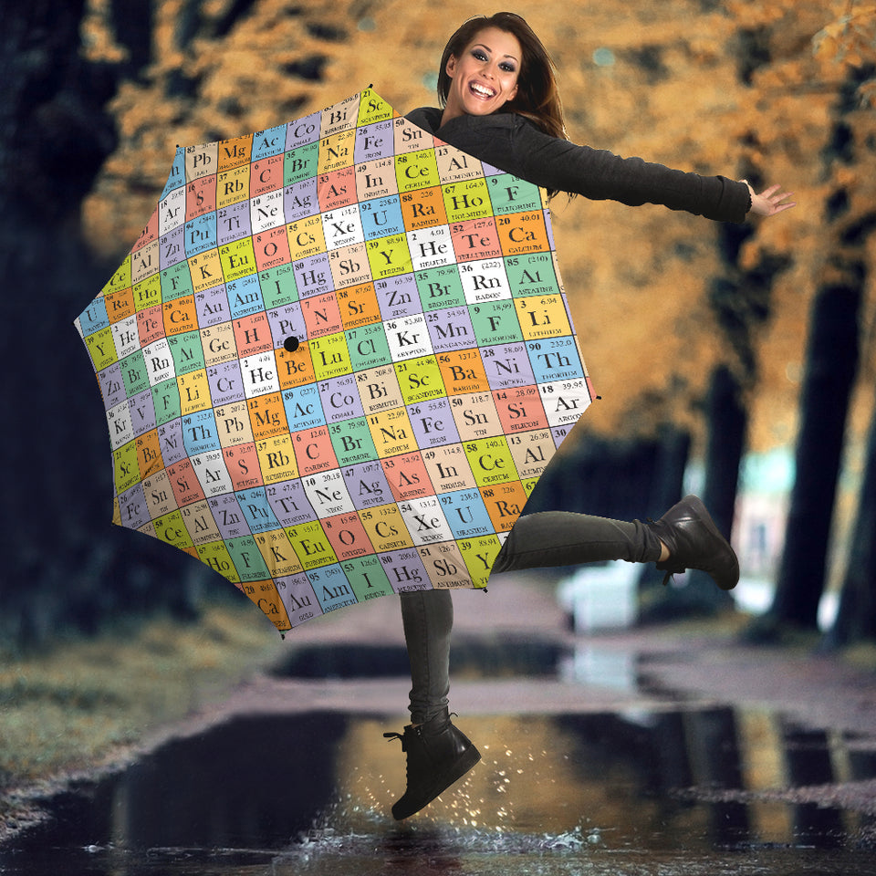 Chemistry Periodic Table Pattern Print Design 01 Umbrella
