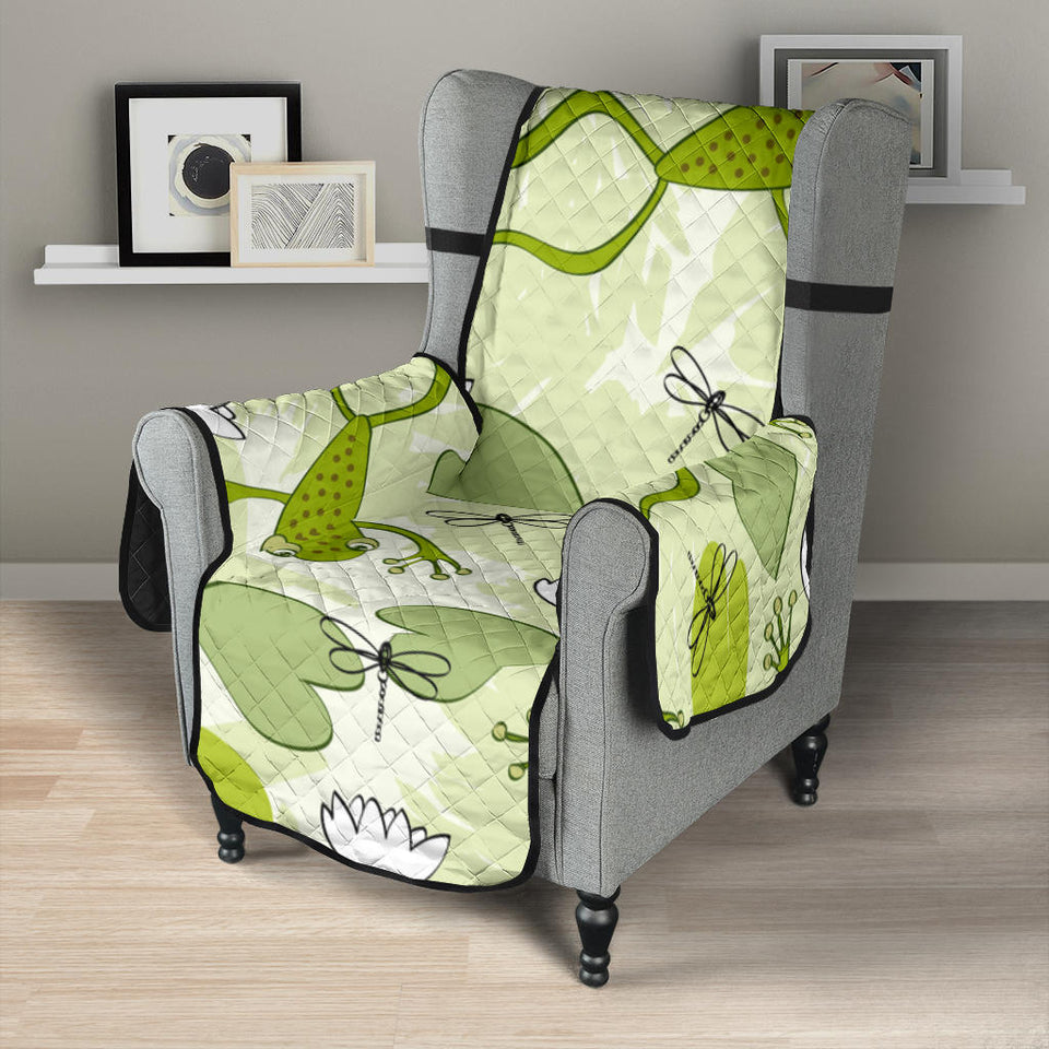 Cute frog dragonfly pattern Chair Cover Protector