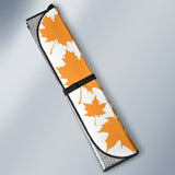 Orange Maple Leaf Pattern Car Sun Shade