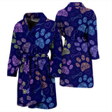 Dog Paws Pattern Print Design 02 Men's Bathrobe