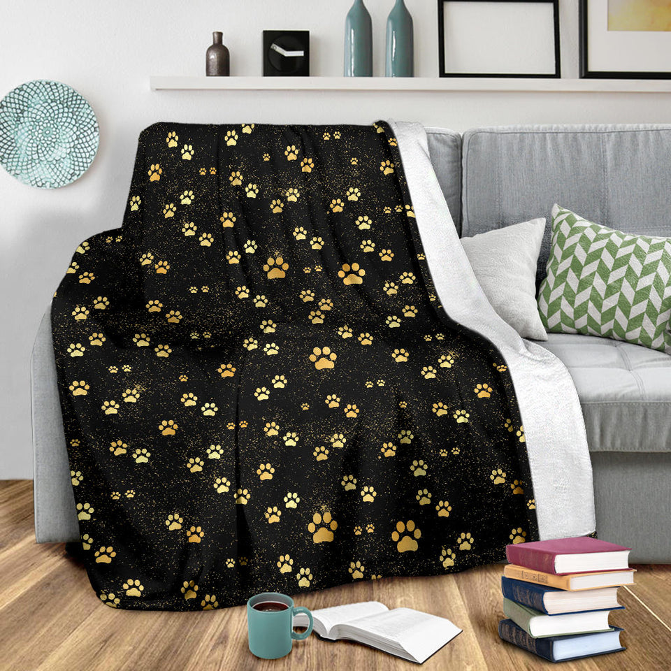 Dog Paws Pattern Print Design 05 Premium Blanket