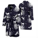 Chihuahua Space Helmet Astronaut Pattern Men'S Bathrobe
