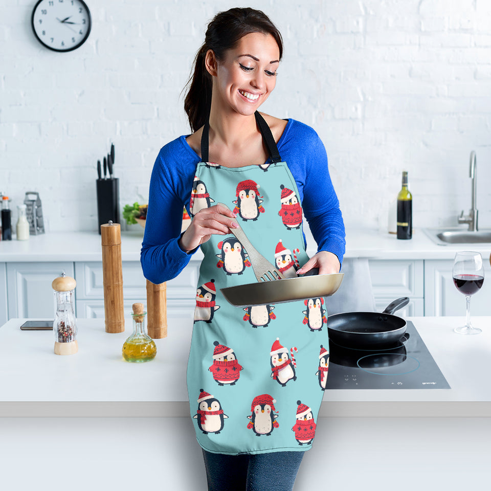 Cute Penguin Christmas  Design Pattern Adjustable Apron
