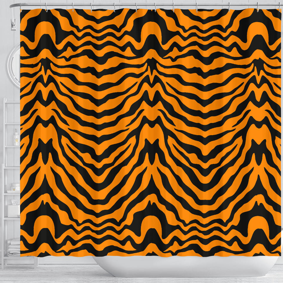 Bengal Tigers Skin Print Pattern Shower Curtain Fulfilled In US