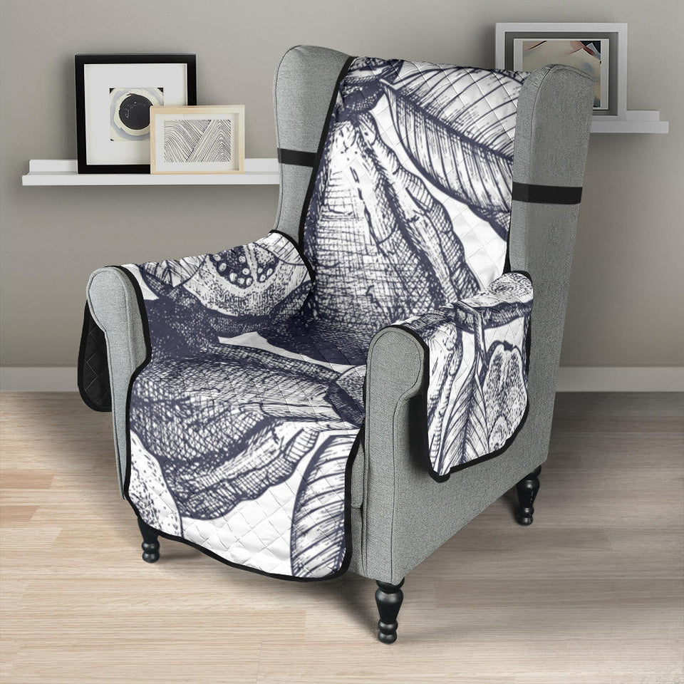 Guava tropical hand drawn pattern Chair Cover Protector