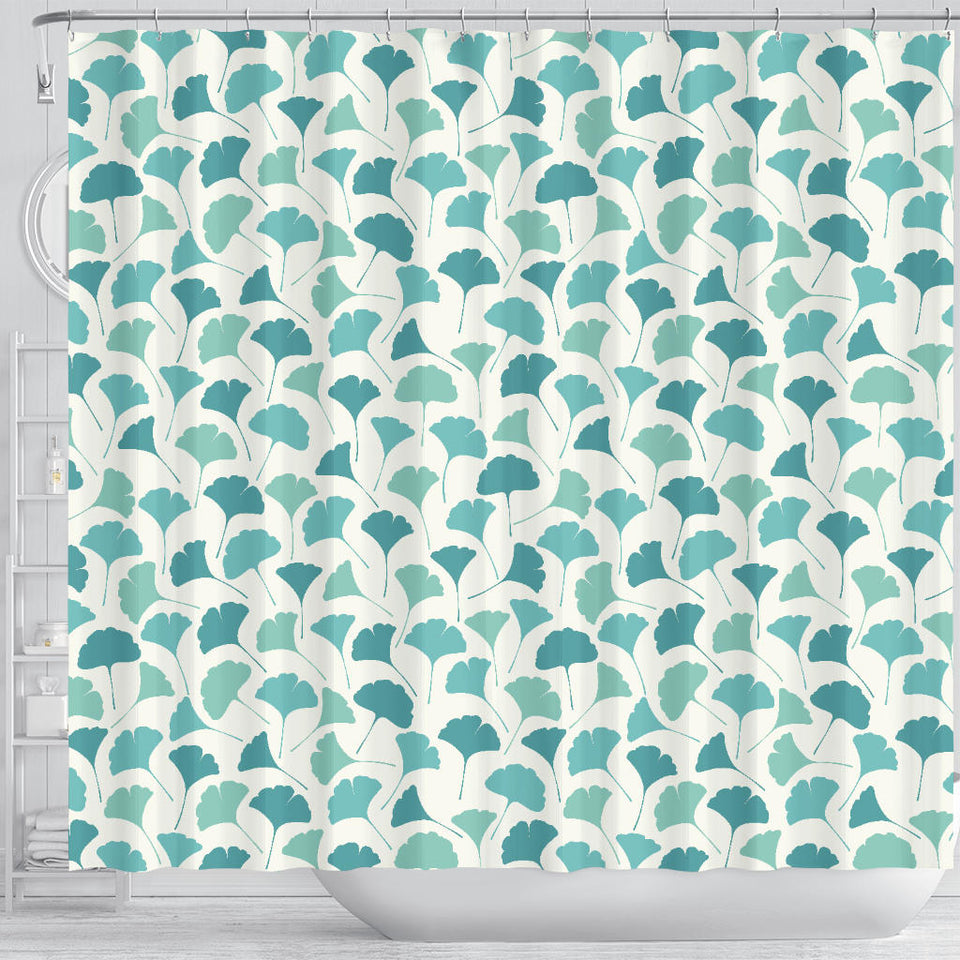 Green Ginkgo Leaves Pattern Shower Curtain Fulfilled In US