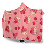 Cake Cherry Pattern Hooded Blanket