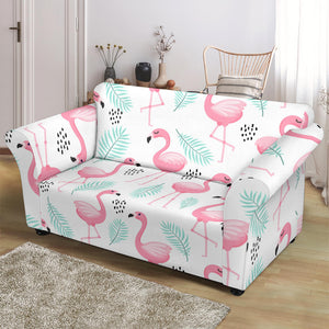 Cute Flamingo Pattern Loveseat Couch Slipcover