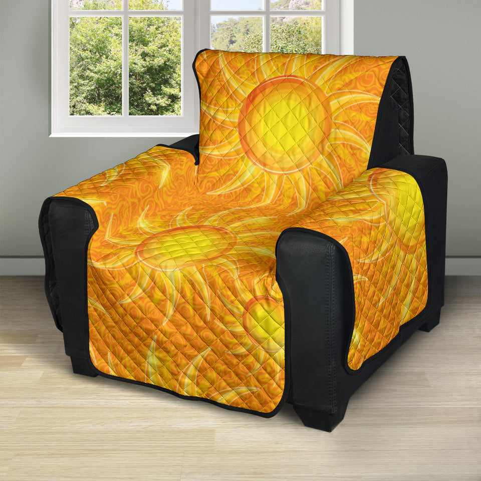 Sun orange background Recliner Cover Protector