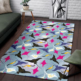 Stingray Pattern Print Design 01 Area Rug