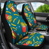 French Fries Red Paper Box Pattern Universal Fit Car Seat Covers