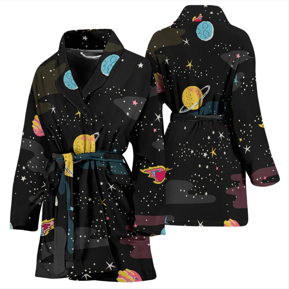 Space Pattern Women'S Bathrobe