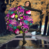 Heart Dot Wave Star Creative Design Pattern Umbrella