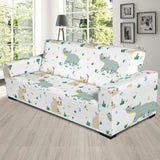 Cute Rhino Pattern Sofa Slipcover