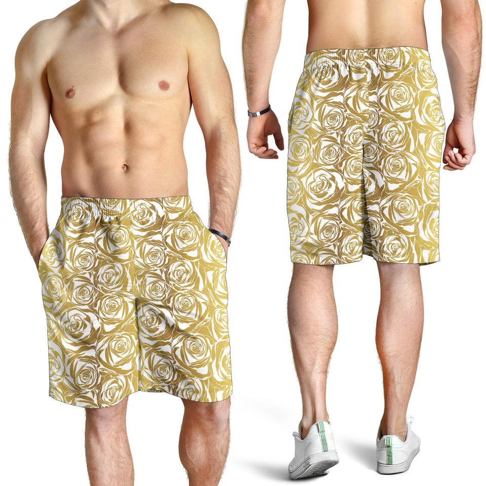 Rose Pattern Print Design 05 Men Shorts