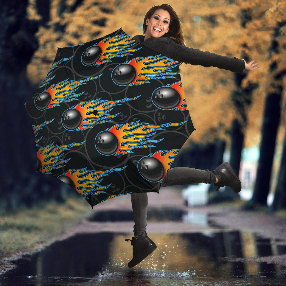Bowling Balls Flame Pattern Umbrella