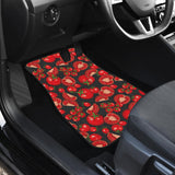 Tomato Black Background Front Car Mats