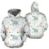 Cute Rhino Pattern Men Women Pullover Hoodie